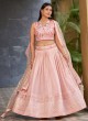 Pink Georgette Designer Lehenga Choli With Dupatta